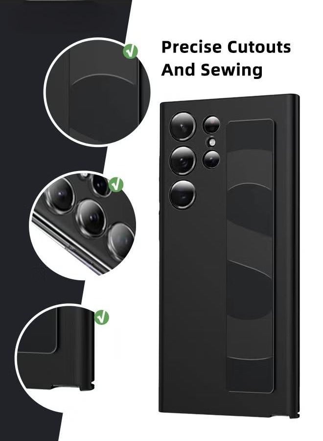 Samsung Galaxy S24 Ultra Case Cover Standing Grip Case, Wrist Strap Design, Full Protection Built-In Camera, Shockproof Bumper Drop Protection Protective Case - Image 5