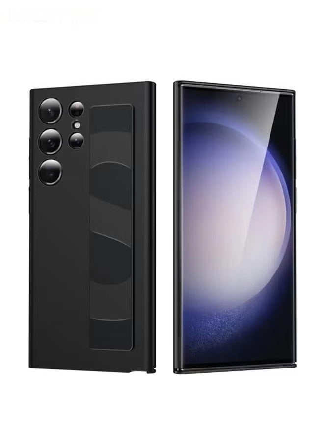 حافظة قبضة دائمة لغطاء حافظة Samsung Galaxy S24 Ultra ، تصميم حزام المعصم ، كاميرا مدمجة كاملة الحماية ، حافظة واقية من الصدمات للحماية من سقوط المصد - Image 1