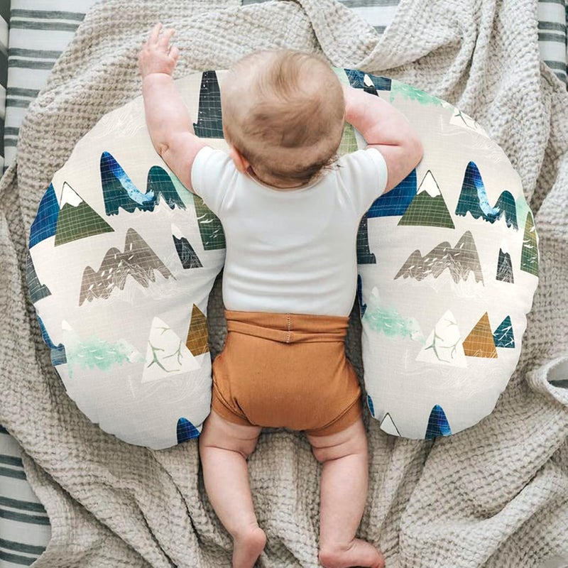 TANOFAR Nursing Pillow Cover, Neutral Breastfeeding Pillow Slipcover for Baby Boys & Girls, Ultra Soft Comfortable Newborn Nursing Pillow Case, Breathable & Washable, Adventure Mountain - Image 2