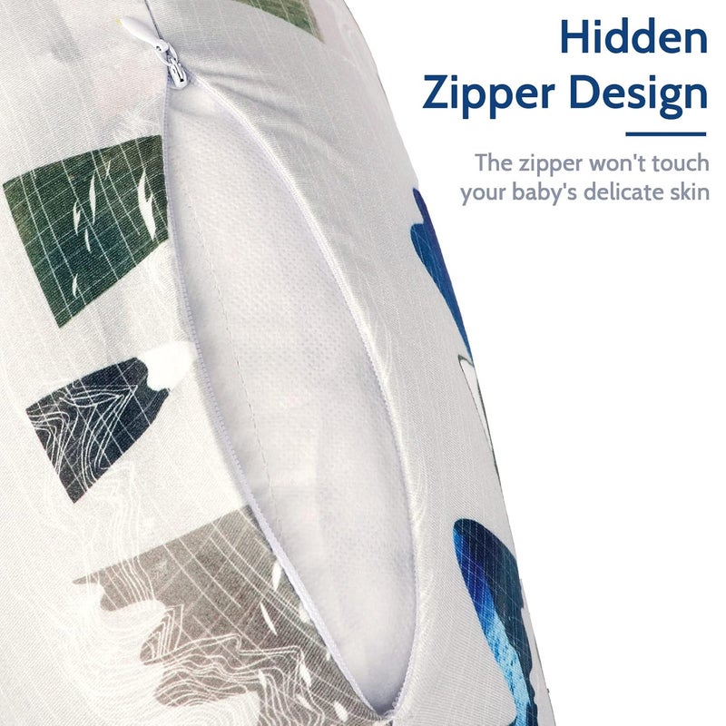 TANOFAR Nursing Pillow Cover, Neutral Breastfeeding Pillow Slipcover for Baby Boys & Girls, Ultra Soft Comfortable Newborn Nursing Pillow Case, Breathable & Washable, Adventure Mountain - Image 5