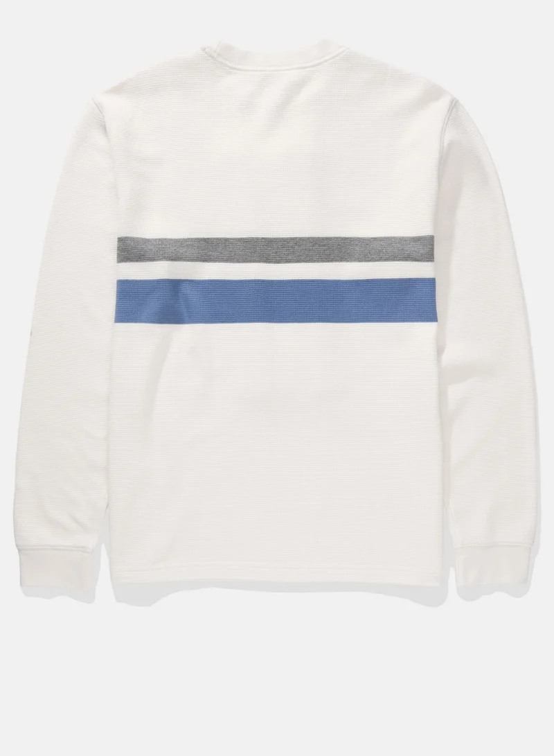 American Eagle Striped Crew Neck T- Shirt