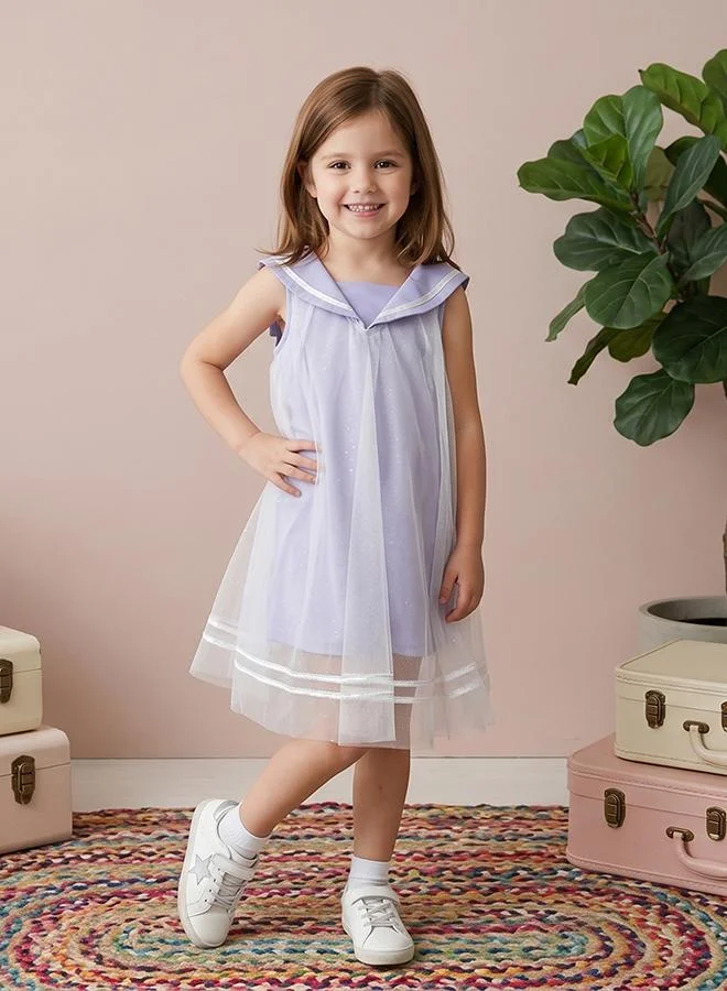 أطفال وأكثر Babies & More Toddler Girls Purple Sleeveless Dress