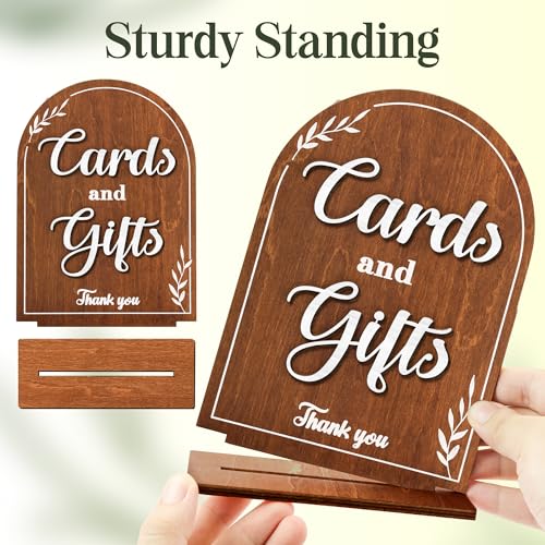 Stofinity Wooden Wedding Signs For Ceremony And Reception - Cards And Gifts Sign, Please Sign Our Guestbook Signs, Rustic Wedding Guest Book Signs Decorative Signage For Table Decor - Image 4