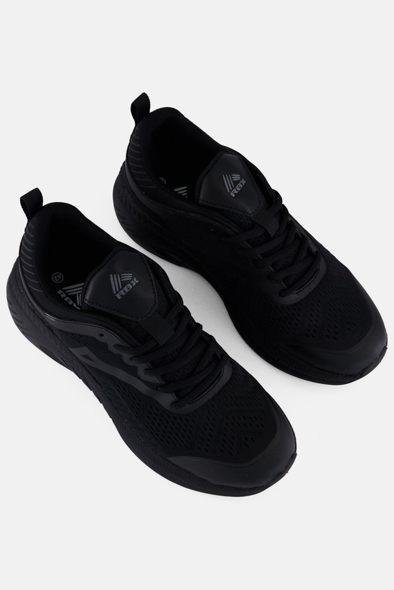 RBX Men Live Life Active Lace Up Running Shoes, Black - Image 4