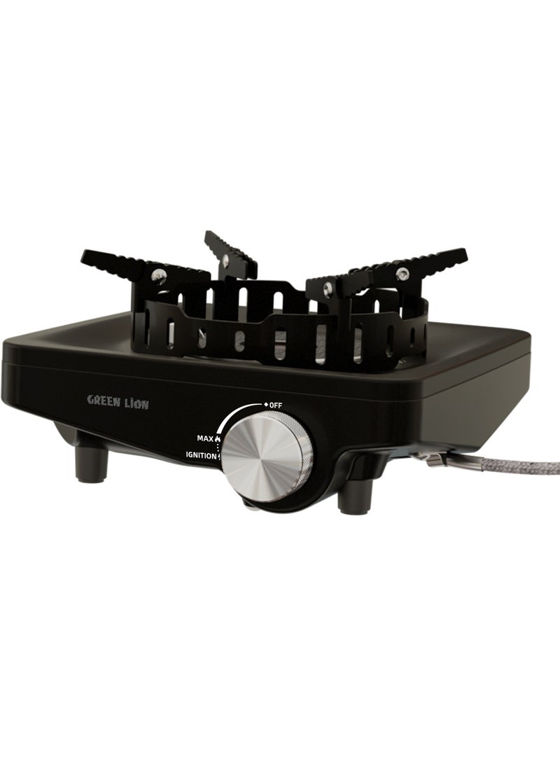 GREEN LION Camp Flame / Infrared Stove / Ceramic Burner / 3050W Heat Output / Adjustable Flame Control / Piezoelectric Ignition / Wind Resistant / High Heat Efficiency / Stainless Steal / Safety Pressure Stabilizer - Image 1