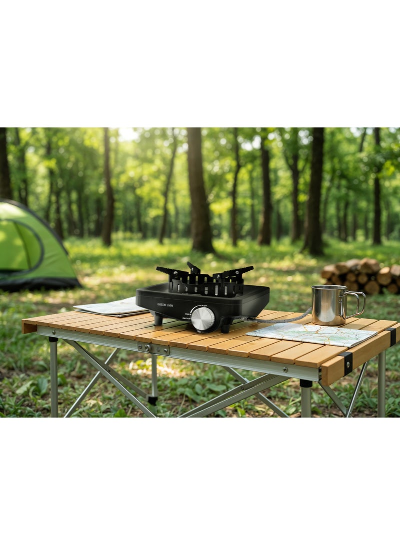 GREEN LION Camp Flame / Infrared Stove / Ceramic Burner / 3050W Heat Output / Adjustable Flame Control / Piezoelectric Ignition / Wind Resistant / High Heat Efficiency / Stainless Steal / Safety Pressure Stabilizer - Image 4