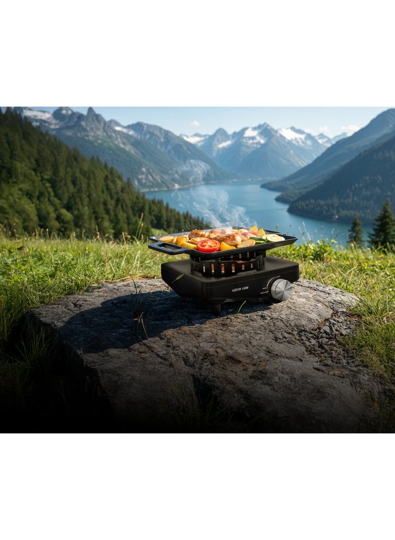 GREEN LION Camp Flame / Infrared Stove / Ceramic Burner / 3050W Heat Output / Adjustable Flame Control / Piezoelectric Ignition / Wind Resistant / High Heat Efficiency / Stainless Steal / Safety Pressure Stabilizer - Image 2