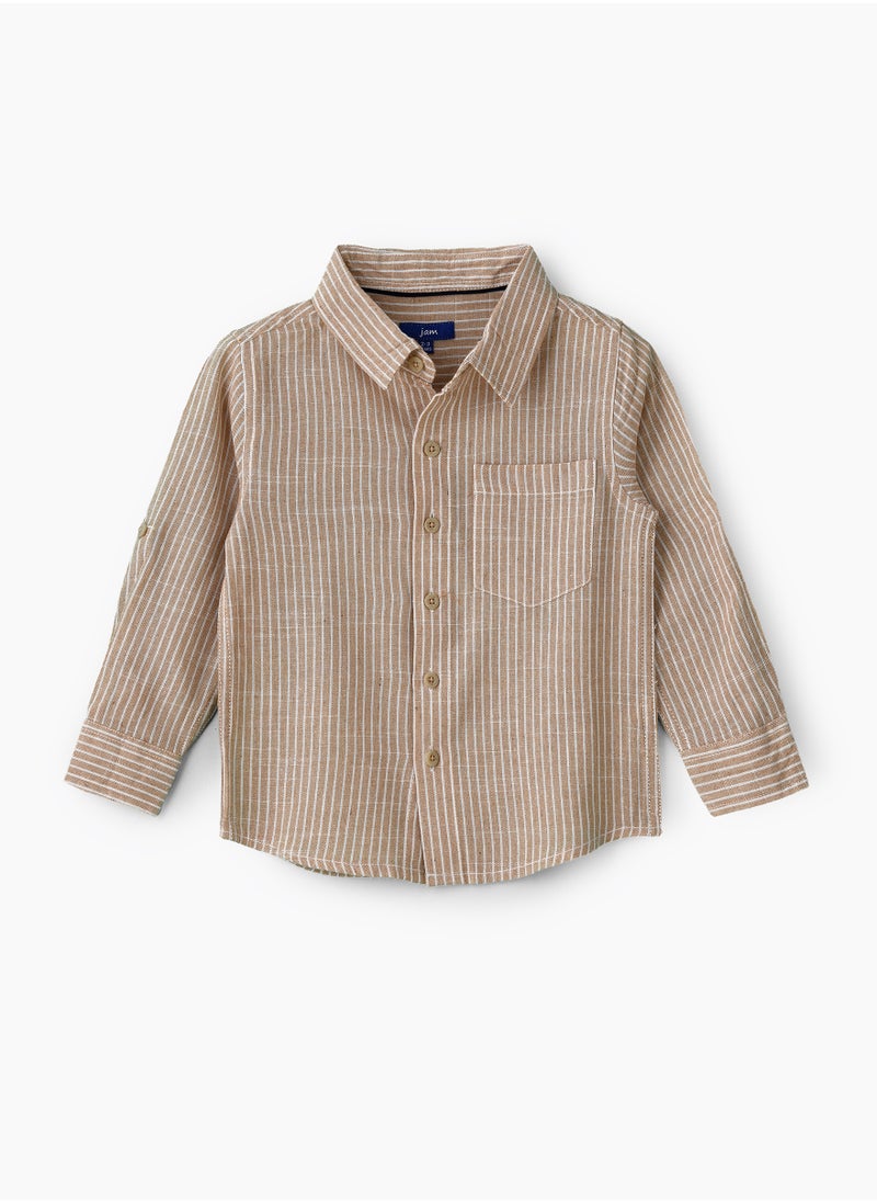 JAM Boys Woven Cotton Striped Shirt  - Image 1