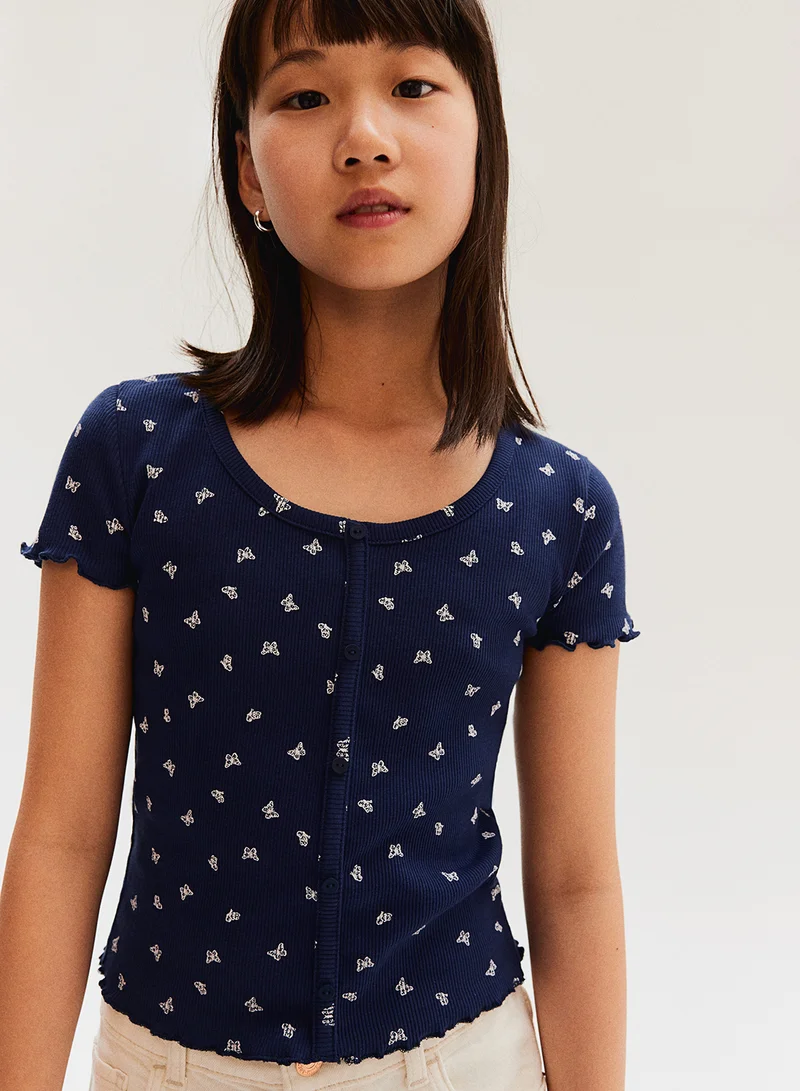 H&M Ribbed T-Shirt