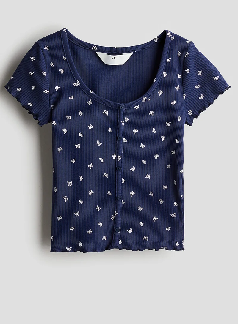 H&M Ribbed T-Shirt