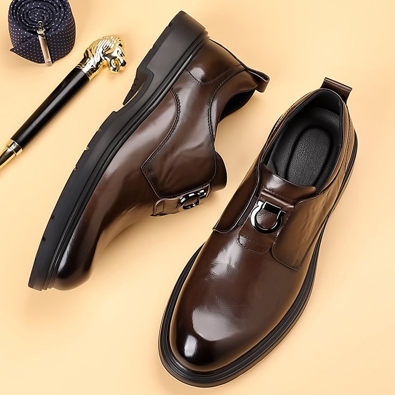 2025 Spring New Men'S Slip-On Trendy Leather Shoes Men'S Business Formal Casual Leather Shoes Baita Shoes Men'S - Image 5