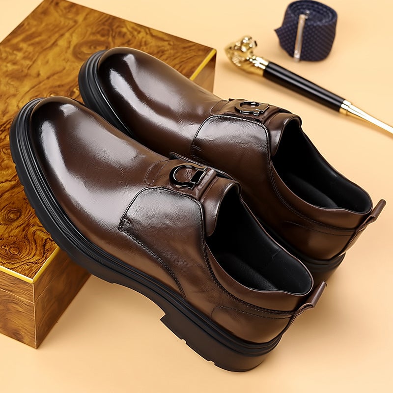 2025 Spring New Men'S Slip-On Trendy Leather Shoes Men'S Business Formal Casual Leather Shoes Baita Shoes Men'S - Image 3