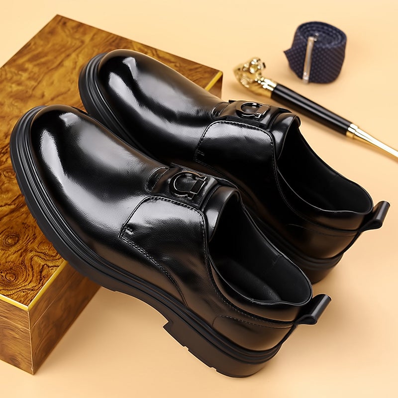 2025 Spring New Men'S Slip-On Trendy Leather Shoes Men'S Business Formal Casual Leather Shoes Baita Shoes Men'S - Image 4
