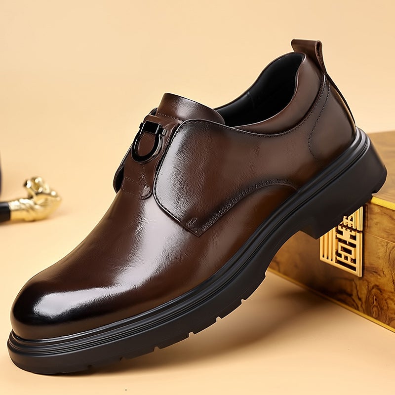 2025 Spring New Men'S Slip-On Trendy Leather Shoes Men'S Business Formal Casual Leather Shoes Baita Shoes Men'S - Image 2