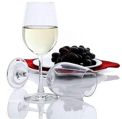 MZP Italian Premium White Wine Glass Classic Wine Glasses Set of 6 Ideal for Red Wine Glass Whisky Glass Clear 400 ML 400 ml 6 - Image 2