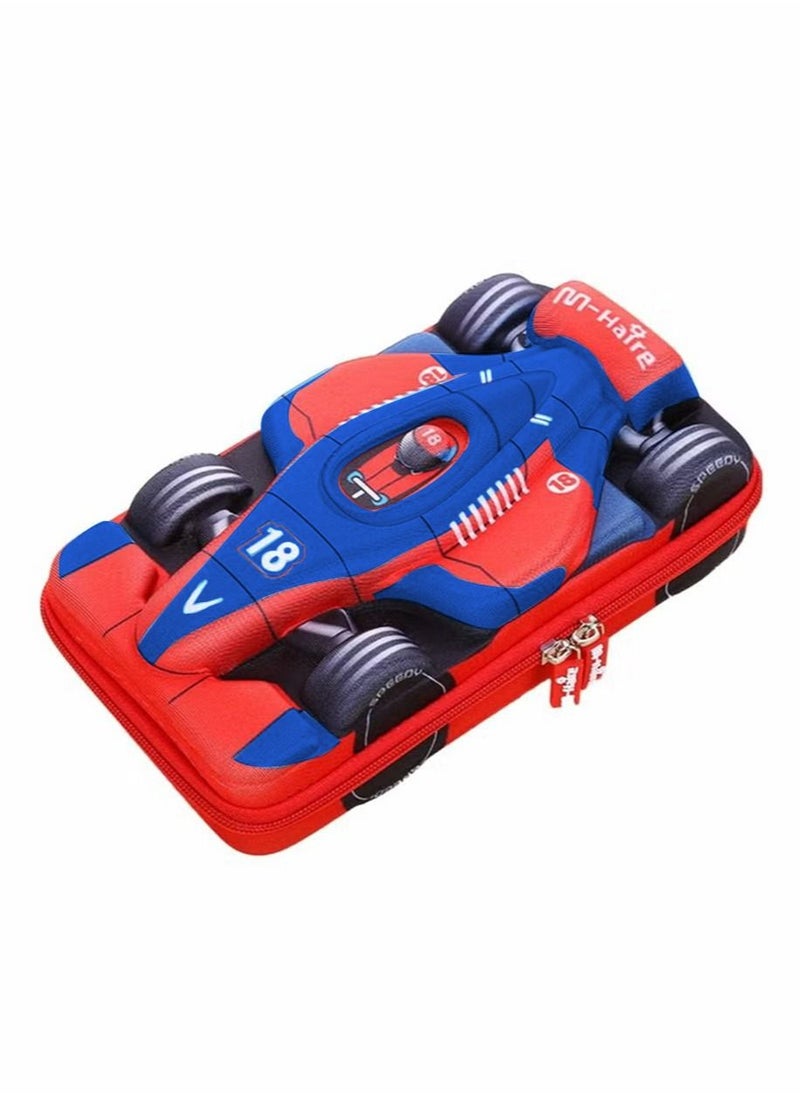 Generic - Pencil Case Storage Box Car Supercar Cartoon PU Leather Pencil Case Stationery Shockproof 3D EVA Large Capacity Suitable for Students and Teenagers - Image 1
