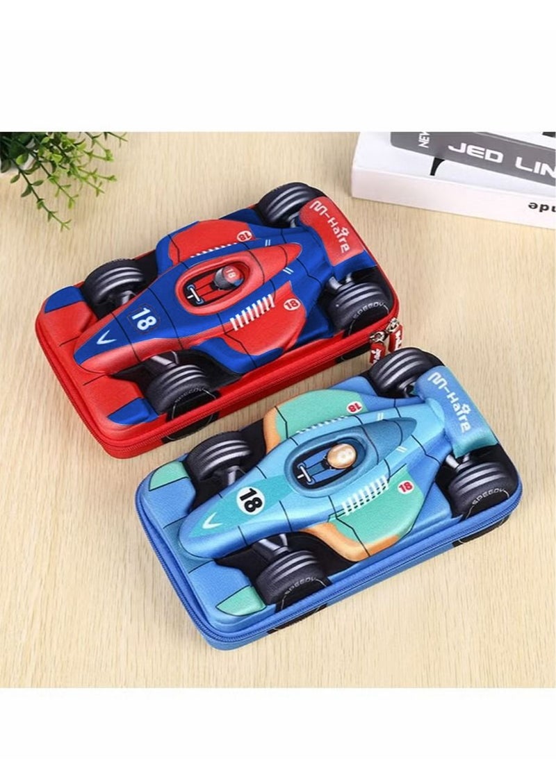 Generic - Pencil Case Storage Box Car Supercar Cartoon PU Leather Pencil Case Stationery Shockproof 3D EVA Large Capacity Suitable for Students and Teenagers - Image 1