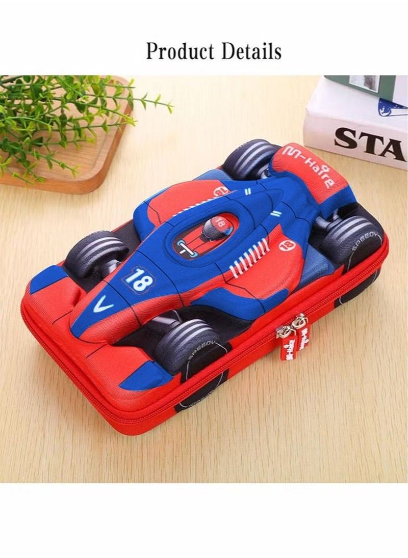 Generic - Pencil Case Storage Box Car Supercar Cartoon PU Leather Pencil Case Stationery Shockproof 3D EVA Large Capacity Suitable for Students and Teenagers - Image 1