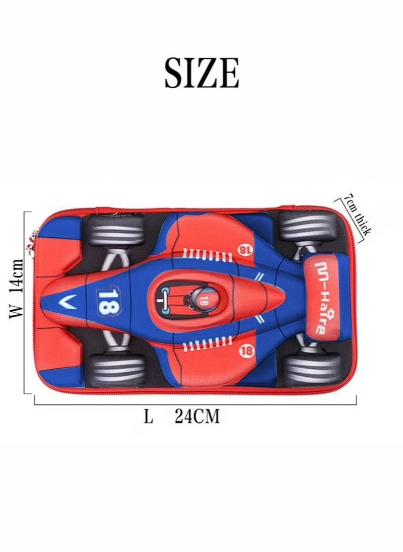 Generic - Pencil Case Storage Box Car Supercar Cartoon PU Leather Pencil Case Stationery Shockproof 3D EVA Large Capacity Suitable for Students and Teenagers - Image 1