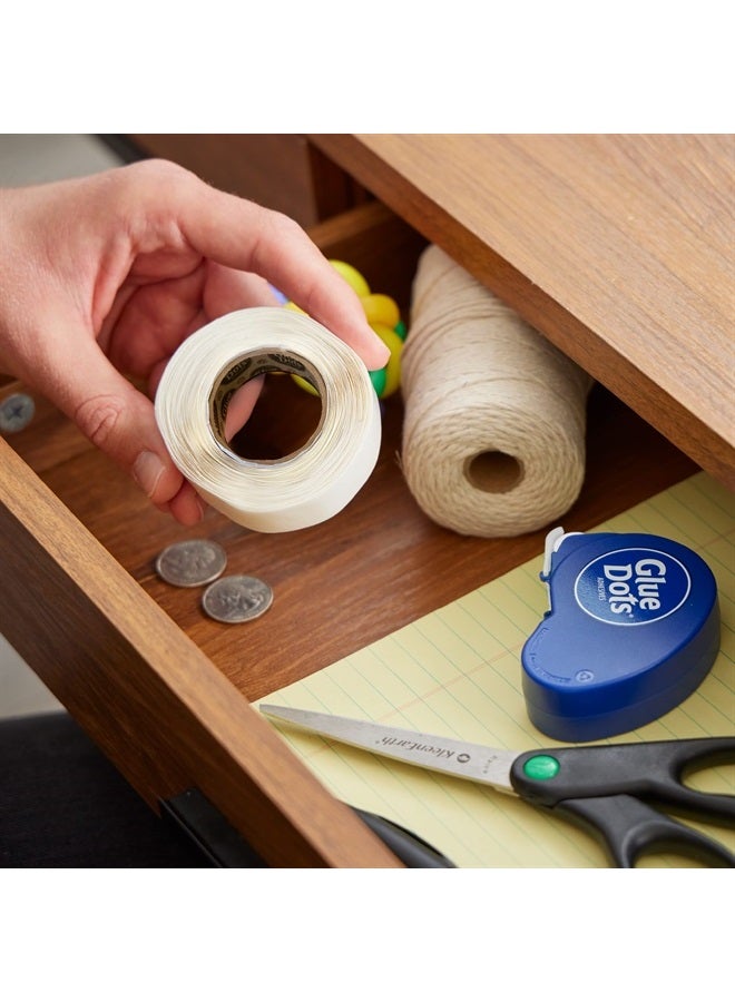 Glue Dots Double-Sided Permanent All Purpose Dots, 1/2'', Clear, Roll of 300 (35340E) - Image 1