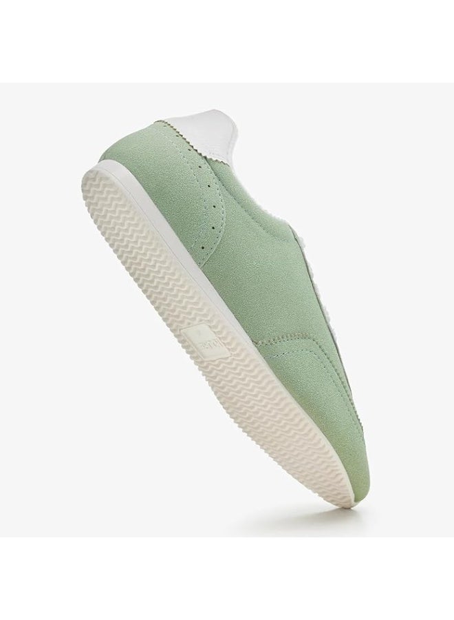 نديور حذاء نسائي من ندوير رجعي من السويد المقلد، باللون الأخضر النعناعي مع أربطة بيضاء، حذاء منخفض القسم بأربطة، أحذية رياضية كاجوال - Image 4