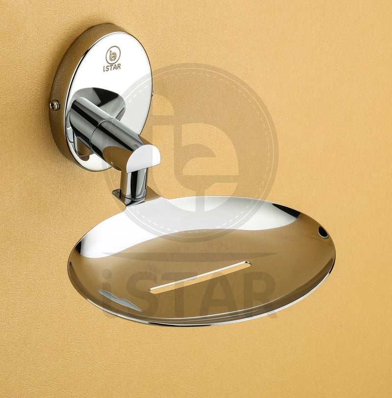 iSTAR 304 Corrosion-Free Stainless Steel Anti Rust Soap Holder Soap Stand Bathroom Soap Stand/Bathroom Accessories Silver (Pack of 1) - Image 2