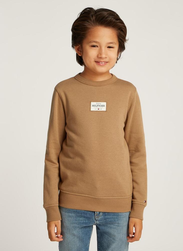TOMMY HILFIGER Youth Monotype 1985 Logo Label Sweatshirt  - Image 1