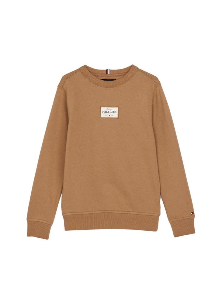 TOMMY HILFIGER Youth Monotype 1985 Logo Label Sweatshirt  - Image 4