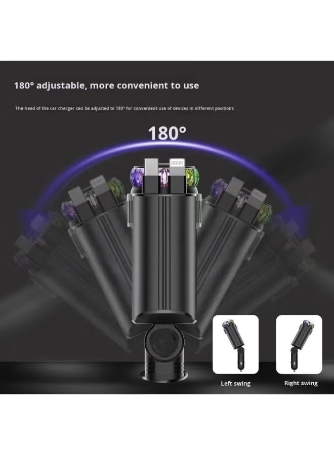 ELTRAZONE Starlight 5-in-1 Car Charger & Aroma Diffuser with 45W Fast Charging, USB-C PD 30W, USB Ports & LED Starlight Light - Image 5