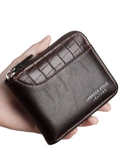 Generic Men's PU Crocodile Leather Wallet, Short Multifunctional Zipper Wallet, Fashion Universal for Youth, Students, Travel, Card Holder  - Image 1