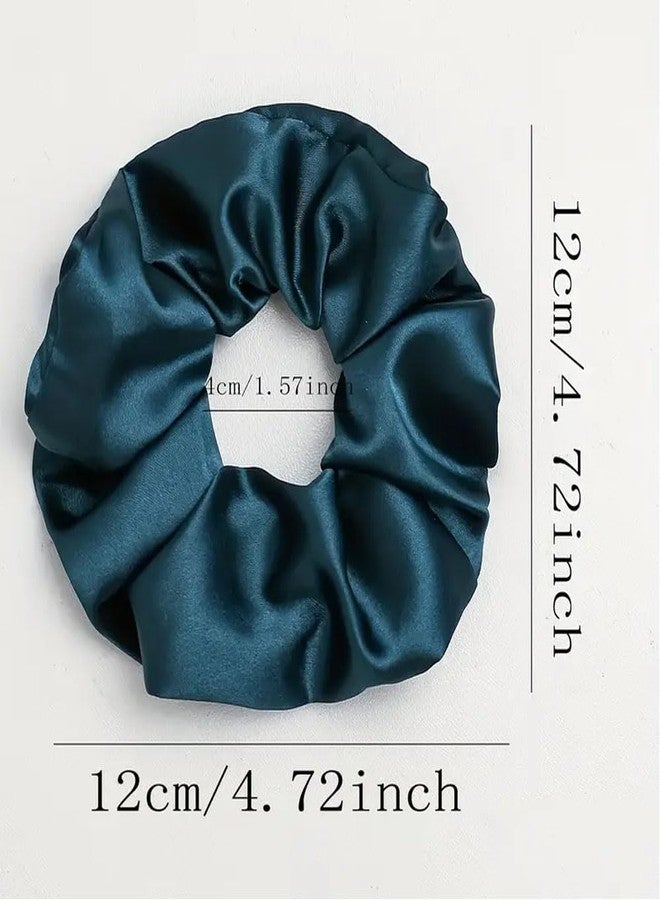 Ashkash 6-Piece Silky Satin Hair Tie Simple Style Elastic Ponytail Holder Scrunchies Set - Gentle Hair Accessories for Women - for All Hair Types - Image 3