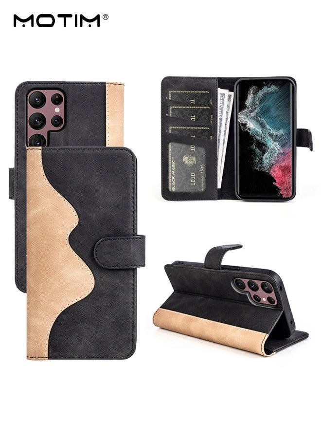 Motim Samsung S23 Ultra Case Wallet Case, Flip Leather S23 Ultra Phone Case, Shockproof Protective Kickstand, Magnetic Detachable with Wallet Card Holder Pocket for Samsung S23 Ultra Cover  - Image 1