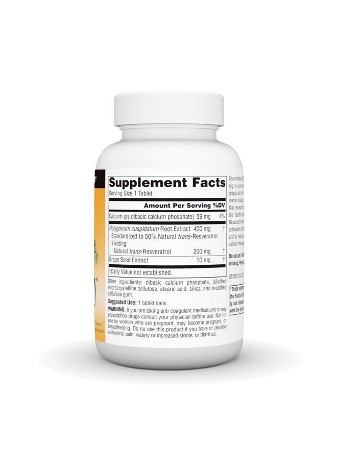 Source Naturals Resveratrol 200™ 200 mg 120 Tablet - Image 3