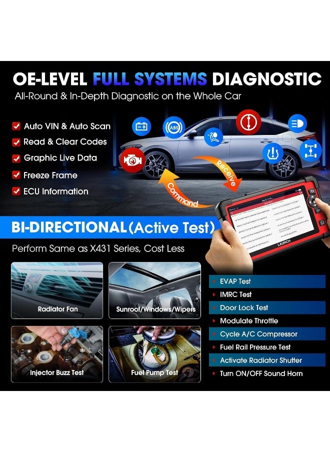LAUNCH X431 CRP919E Elite OBD2 Scanner, 2024 Bidirectional Scan Tool