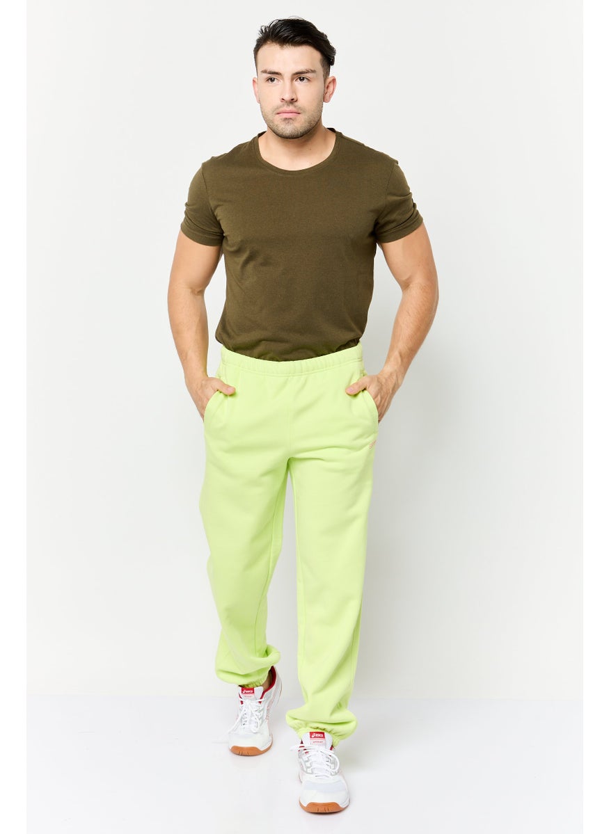ESPRIT - Men Regular Fit Brand Logo Sweatpants, Lime Green - Image 1
