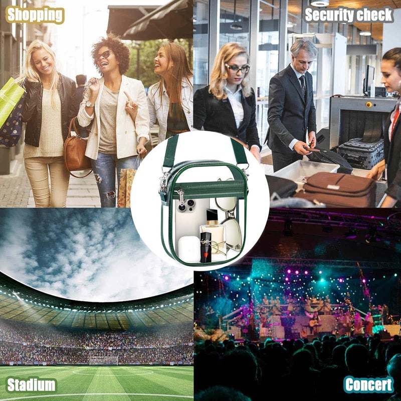 Fibrdoo Clear Crossbody Purse Bag, Clear Bag Stadium Approved with Front Pocket for Concerts Sports Festivals - Image 5