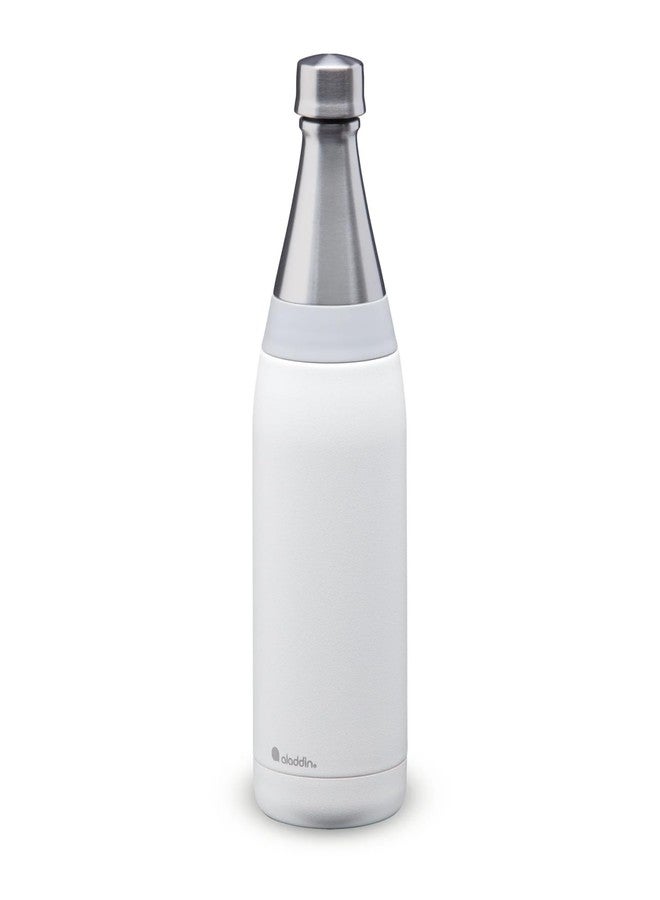 Aladdin Fresco Thermavac Stainless Steel Water Bottle 0.6L Snowflake White - Leakproof - Keeps Cold for + 10 Hours - BPA-Free - Dishwasher Safe - Reusable Thermos Flask with Durable Finish - Image 1