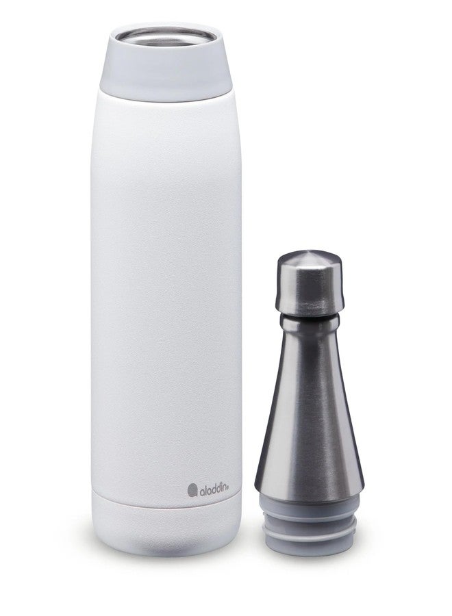 Aladdin Fresco Thermavac Stainless Steel Water Bottle 0.6L Snowflake White - Leakproof - Keeps Cold for + 10 Hours - BPA-Free - Dishwasher Safe - Reusable Thermos Flask with Durable Finish - Image 4