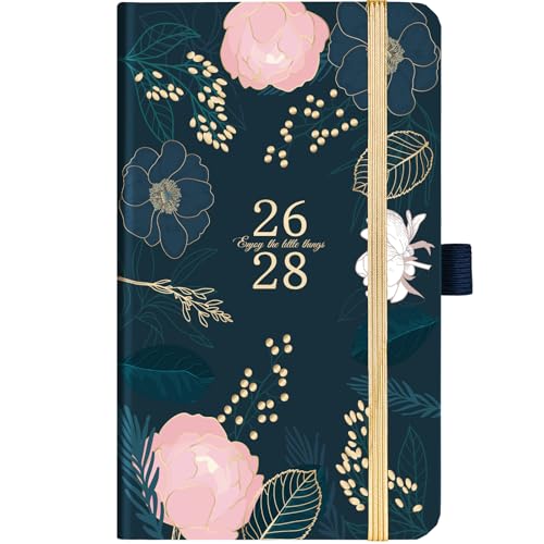 Indeme 2026-2028 Pocket Planner - 3 Year Monthly Planner 2026-2028, 6.3" x 3.8", Jan 2026 - Dec 2028, 60 Note Pages, Inner Pocket, Pen Loop, Elastic Closure - Image 1