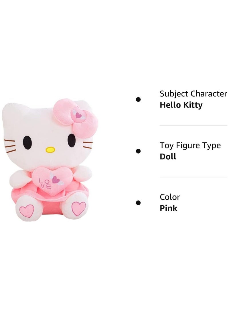 عام لعبة بلش هيلو كيتي، لعبة بلش لطيفة، هدية عيد ميلاد للبنات (وردي، 30 سم) - Image 2