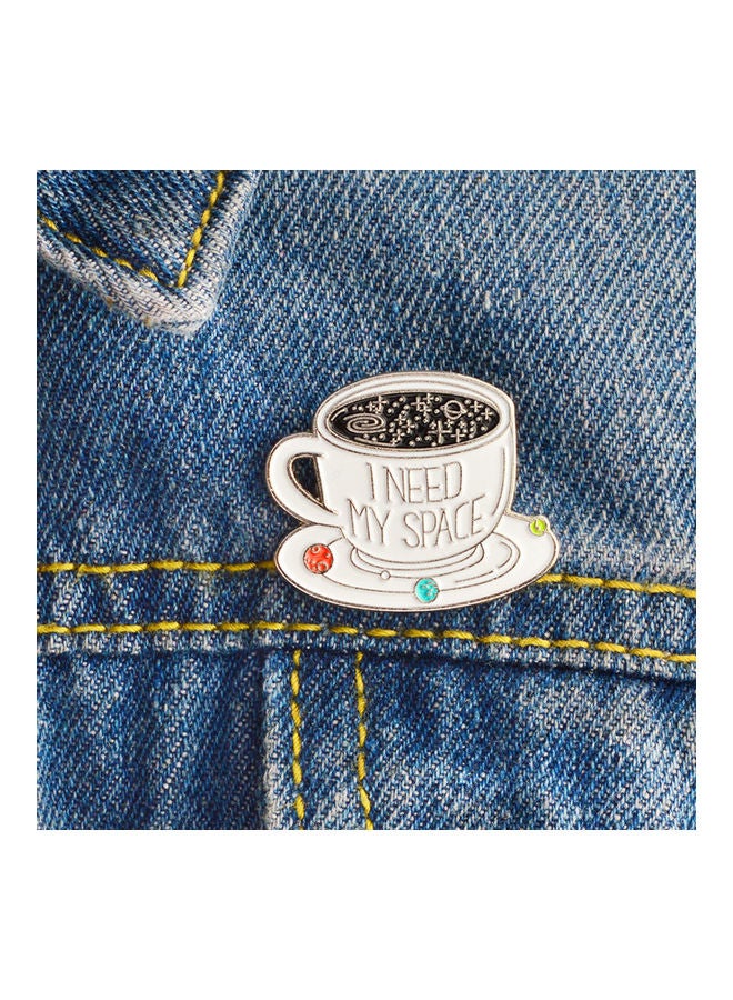 NIBEMINENT Enamel Coffee Cup Coat Jacket Denim Brooch  - Image 2