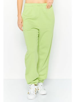NIA Women Solid Drawstring Sweatpants, Matcha  - Image 1