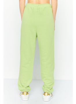 NIA Women Solid Drawstring Sweatpants, Matcha  - Image 4