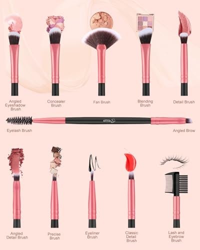 BESTOPE PRO Makeup Brushes 16 Pcs Makeup Brush Set, Blending Brush for Foundation, Premium Synthetic Powder Concealers Makeup Brushes for Eyes and Face, Eye Shadows Brushes, Eyeliner Make Up Brushes - Image 3