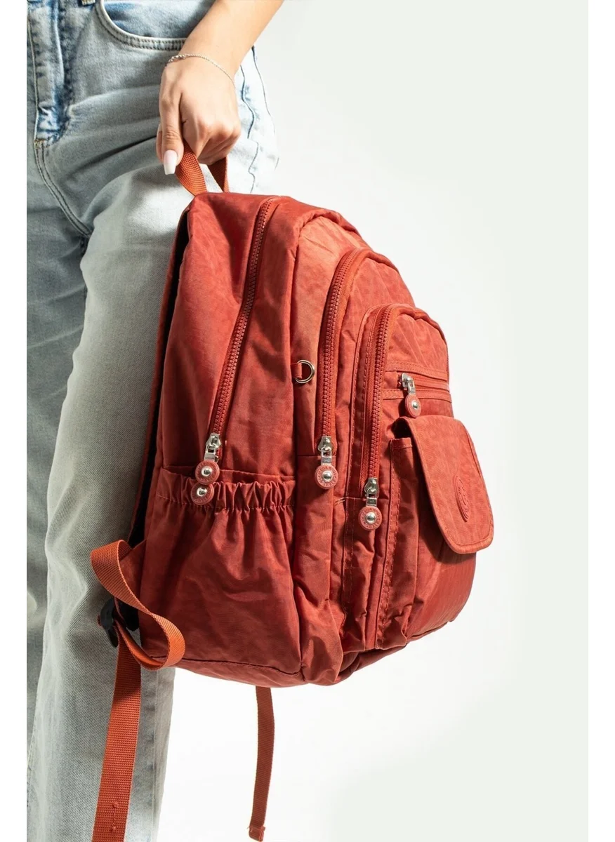 Çanta Trend Bag Trend Mega Size Tile Unisex Adjustable Orthopedic Shoulder Bag with 9 Compartments and Laptop Compartments School Bag
