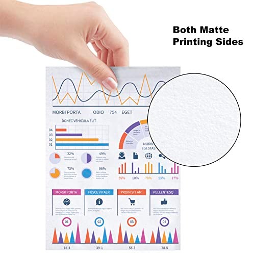 Uinkit Brochure Paper Glossy Double Sided 8.5x11 Inkjet 37lb 140gsm Dye ink Thin Photo Picture Flyer Calendar Magazine CD Cover letter (100, 11x17-matte) - Image 4
