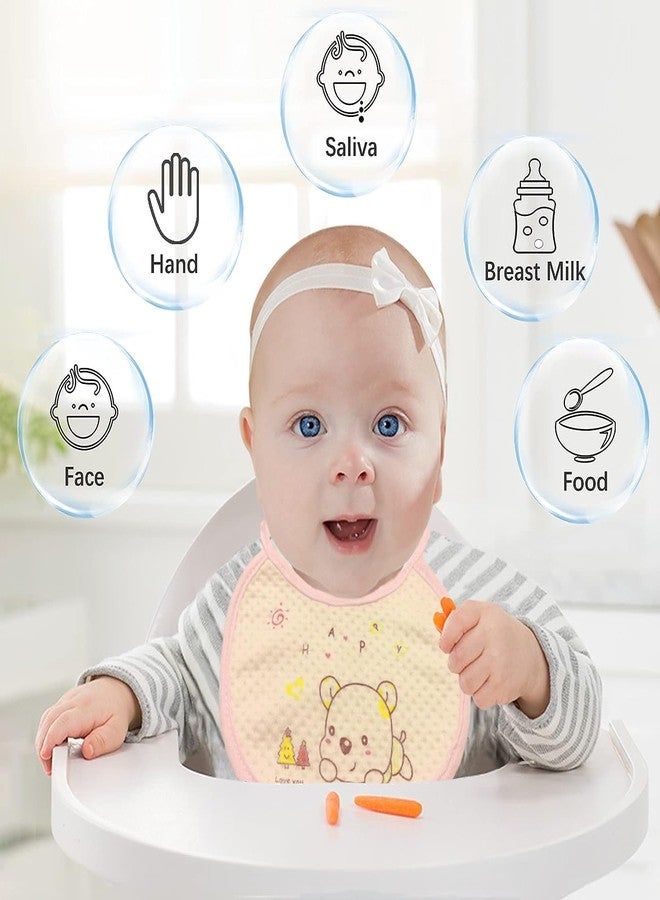 COOL INDIANS Stylish Combo Baby Winter Cap & Baby Bibs | New Born Baby Kid's Cap | Cotton Baby Bibs/Baby Apron with Titch Button I Woolen Cap for Kid's Boy's & Girl's (0-3 Months, LPINK Beige) - Image 3