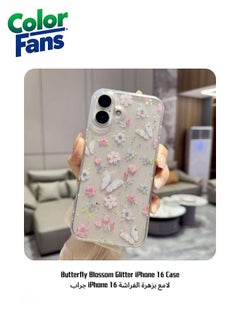 Clear with Soft Pink Flowers and Butterflies