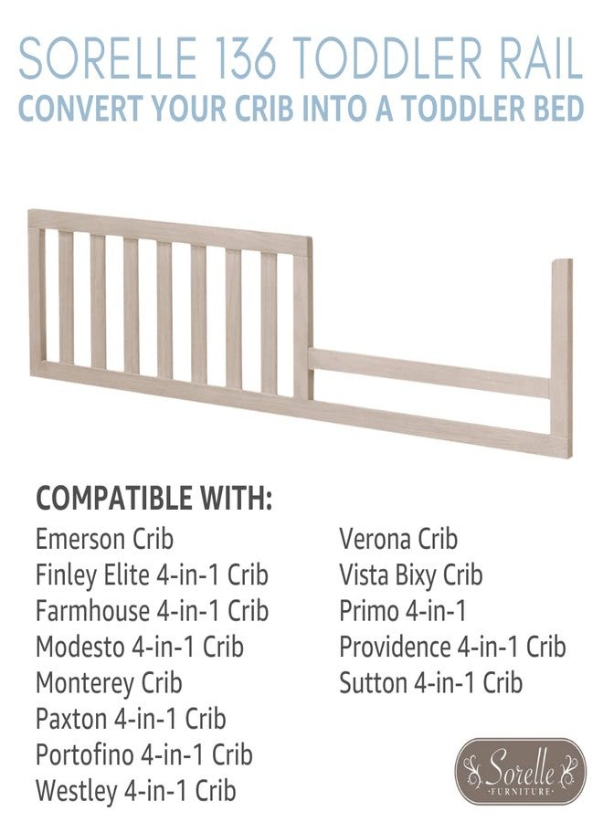 Sorelle Furniture Toddler Rails and Full-Size Bed Adult Rails, Sorelle Wood Bed Rail & Crib Conversion Kit, Converts Sorelle Furniture Crib to Toddler Bed and Full-Size Bed, # 136 - Brushed Ivory - Image 4