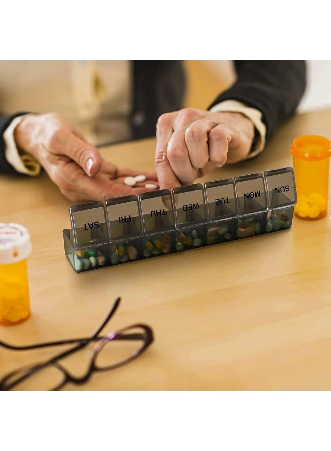 Zaid Extra Large Weekly Pill Organizer, Weekly Pill Box, 7 Day Pill Case, Oversize Daily Medicine Pill Dispenser, Daily Pill Cases for Pills/Vitamin/Fish Oil/Supplements - Image 5